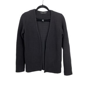 Scotch & Soda Open Front Cardigan Jacket Womens Sz P/XS Black Ribbed Long Sleeve